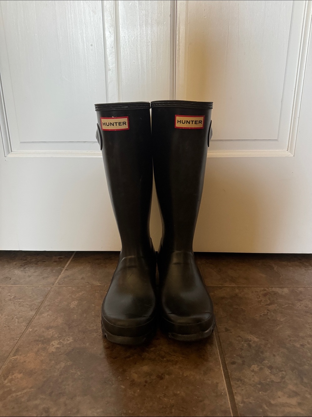 Hunter Black Tall Waterproof Rain Boots